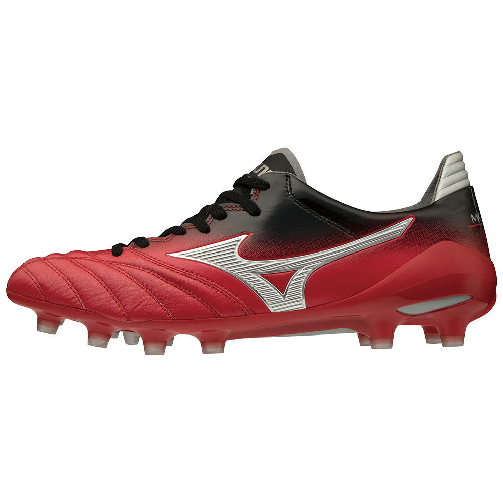 Mizuno Men's MORELIA NEO II JAPAN Soccer Cleats Red/Silver/Black (P1GA195162-DMS)